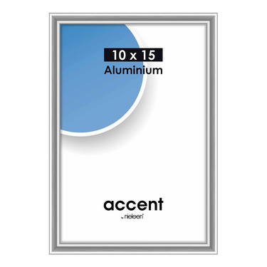 Nielsen design nielsen fotolijst 51223 accent glanzend zilver 10x15 cm