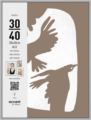 Nielsen design nielsen fotolijst 5430124 super 8 mat zilver 30x40 cm