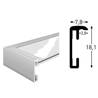 Nielsen design nielsen fotolijst 59726 accent zwart 30x45 cm