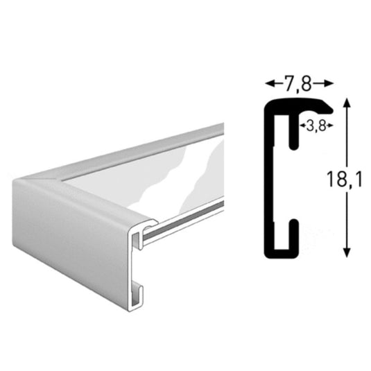 Nielsen design nielsen fotolijst 59726 accent zwart 30x45 cm