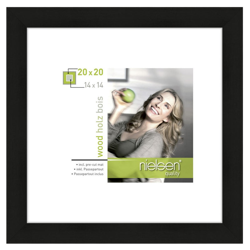 Load image into Gallery viewer, Nielsen design nielsen fotolijst 8988051 apollon zwart 20x20 14x14 cm
