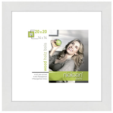 Nielsen design nielsen fotolijst 8988052 apollon wit 20x20 14x14 cm