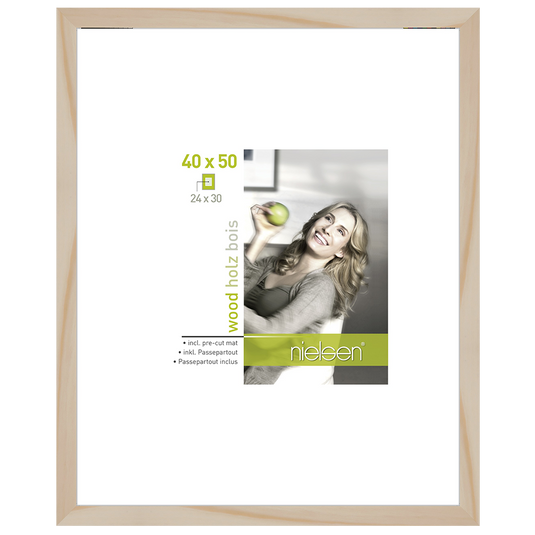 Nielsen design nielsen fotolijst 8988023 apollon naturel 40x50 24x30 cm