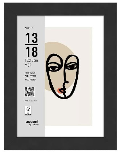 Afbeelding laden in galerijviewer, Nielsen design nielsen fotolijst 3232201 wood 19 zwart 13x18 cm
