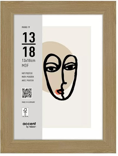 Afbeelding laden in galerijviewer, Nielsen design nielsen fotolijst 3232204 wood 19 naturel 13x18 cm
