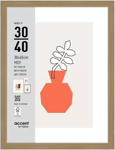 Afbeelding laden in galerijviewer, Nielsen design nielsen fotolijst 3230204 wood 19 naturel 30x40 cm
