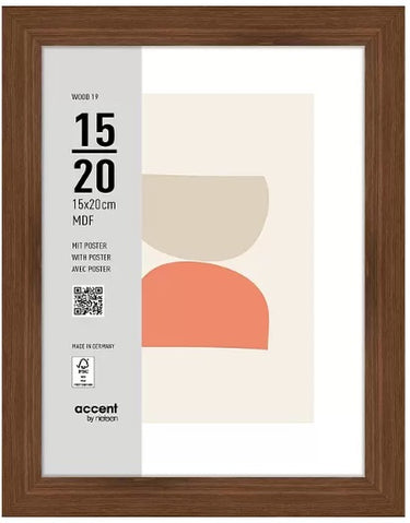 Nielsen design nielsen fotolijst 3217205 wood 19 walnut 15x20 cm