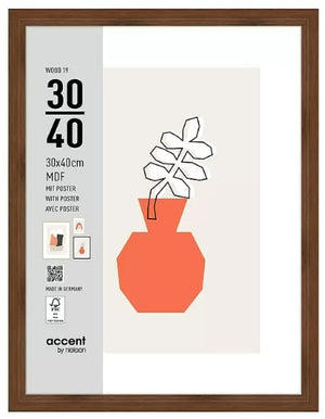 Nielsen design nielsen fotolijst 3230205 wood 19 walnut 30x40 cm