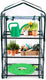 Kinzo kweekkas - broeikas tuinkas 69x49x125 cm - kweekbak met 3 verdiepingen - transparant broeikast design met ritssluiting - broeikas kweekkas voor groenten kweken - groen