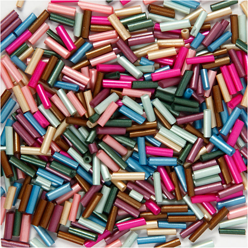 Load image into Gallery viewer, Creativ company https: www.cchobby.nl kralen-mix-l-6-mm-d-1-5-2-mm-gatgrootte-1-mm-metallic-kleuren-130-gr-1-doos
