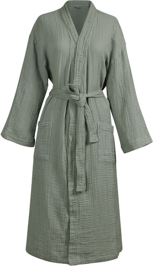 Vtwonen gentle embrace bathrobe badjas - saliegroen - s m