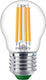 Philips led philips ultra efficient led kogellamp transparant - 40 w - e27 - warmwit licht