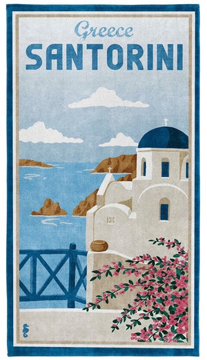 Seahorse strandlaken santorini - 90x170 cm - blauw