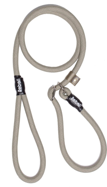 Rebel petz hondenriem - trainingslijn - taupe - l - 12mm x 140cm