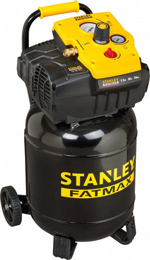 Stanley compressor tab 200 10 30vw fm - luchtcompressor 10bar - 30l - 180l min - olievrij - met handvat en wielen - zwart