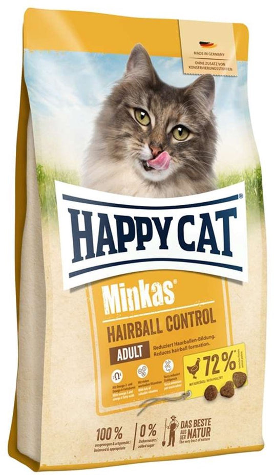 Happy cat minkas adult hairball control gevogelte - 10 kg