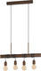 Eglo townshend 4 hanglamp - e27 - 70 cm - bruin