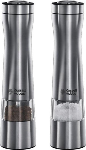 Russell hobbs peper- zoutmolen set elektrisch - 23 cm - rvs