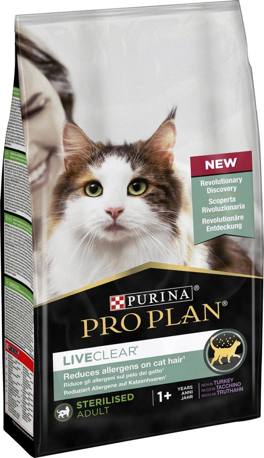 Pro plan adult liveclear katten droogvoer - kalkoen - 1,4 kg