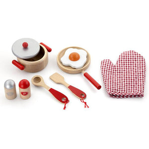 Keukenset rood 9-delig. 3+ | 2 stuks