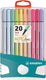 Stabilo pen 68 - premium viltstift - pastelparade - set met 20 verschillende kleuren