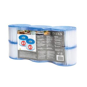 Intex 29011 pure spa filter cartridge s1 6 stuks