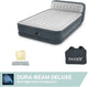 Intex queen ultra plush headboard luchtbed met ingebouwde pomp - 203x152x46cm