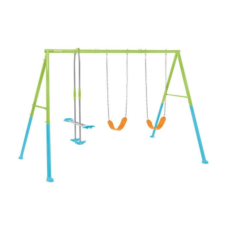Load image into Gallery viewer, Intex 44121 Schommelset 343x254x211 cm Blauw Groen Oranje

