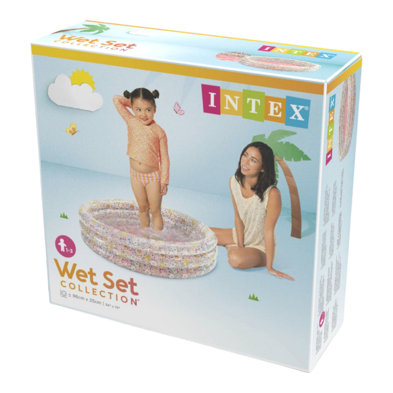 Afbeelding laden in galerijviewer, Intex wet set collection babybadje sweet blossom 86x25 cm roze
