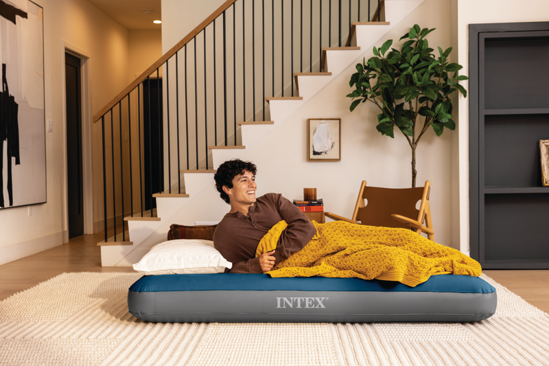 Cargue la imagen en el visor de la galería, Intex 64189np queen dura-beam prestige downy luchtbed met pomp
