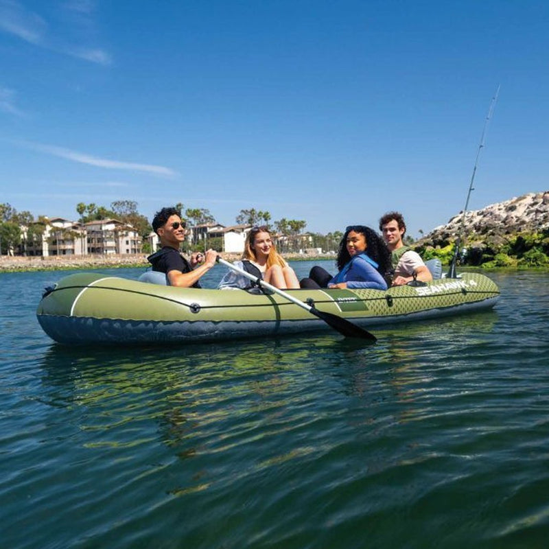 Cargue la imagen en el visor de la galería, Intex 66334np seahawk 4 opblaasboot 351x145x48 cm groen
