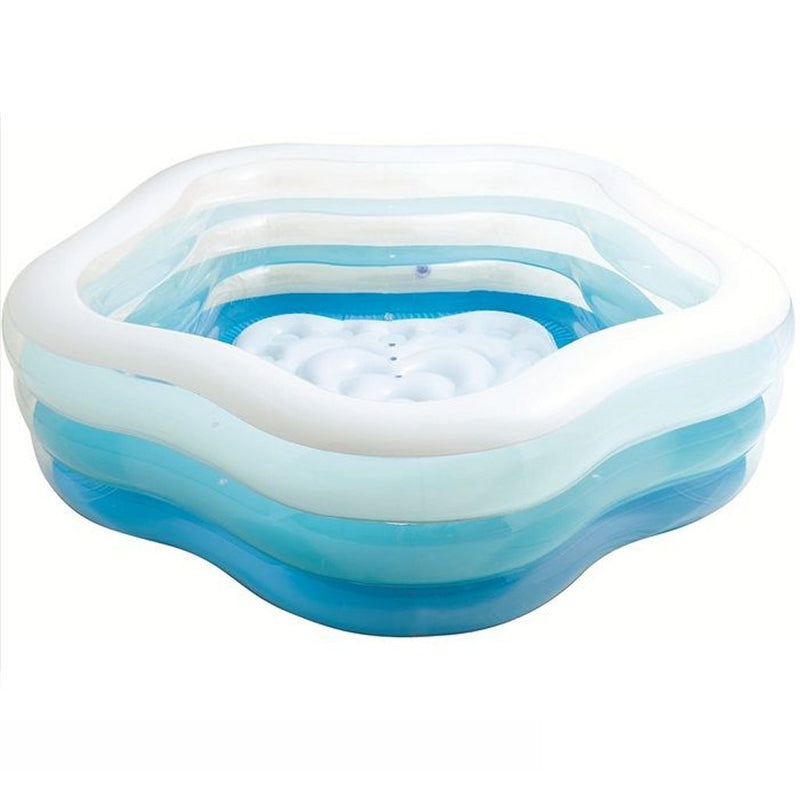 Load image into Gallery viewer, Intex 56495np opblaasbaar zwembad 185x180x53 cm blauw wit
