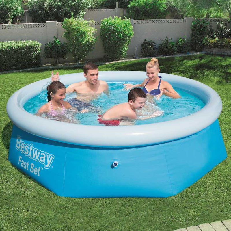 Afbeelding laden in galerijviewer, Bestway zwembad opblaasbaar fast set rond 244x66 cm 57265

