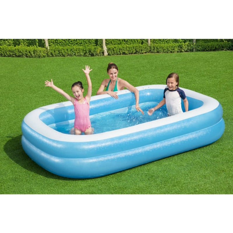 Load image into Gallery viewer, Bestway opblaasbaar zwembad 262x175x51 cm blauw wit
