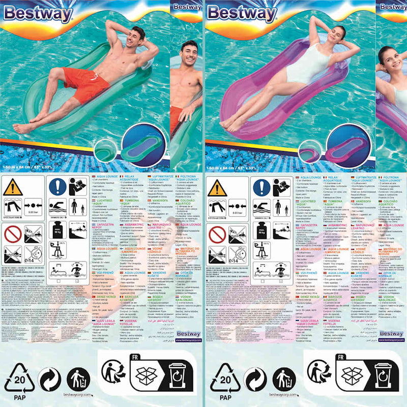 Load image into Gallery viewer, Bestway zwembadlounger opblaasbaar aqua lounge
