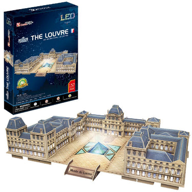 Cubic fun 3d-puzzel the louvre met led (2011414)