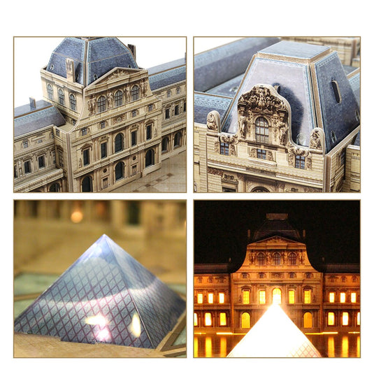 Cubic fun 3d-puzzel the louvre met led (2011414)