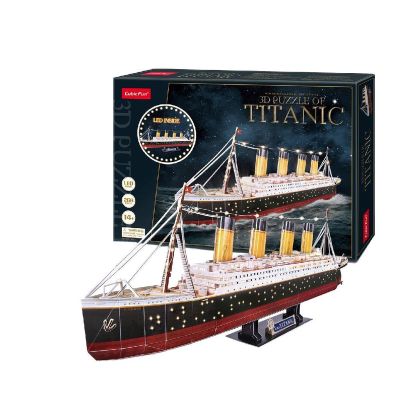 Chargez l'image dans la visionneuse de la galerie, Cubic fun 3d puzzel titanic met led verlichting - 266st.
