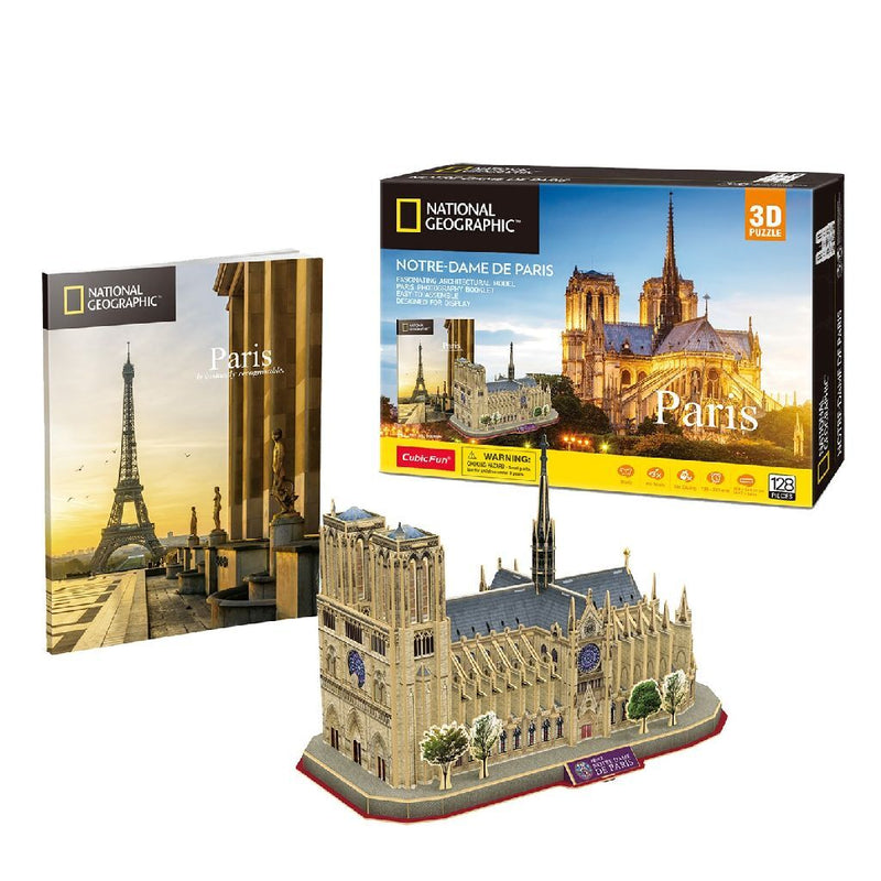 Load image into Gallery viewer, Cubic fun national geographic 3d puzzel notre-dame parijs 128 stukjes
