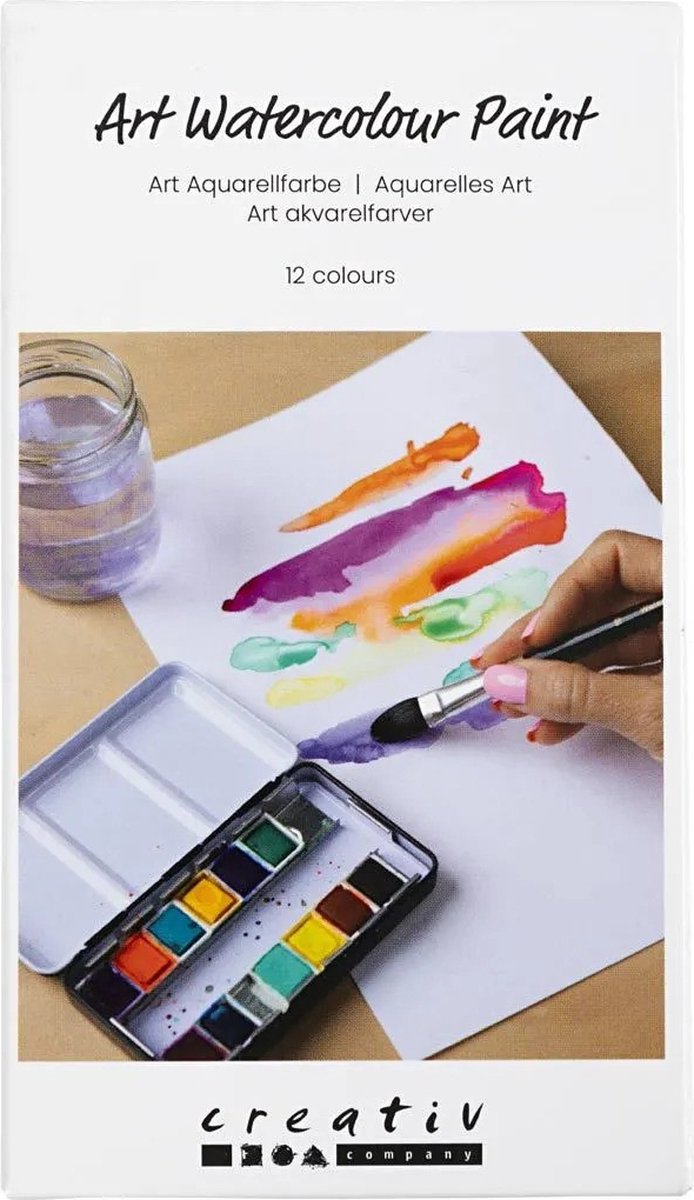 Afbeelding laden in galerijviewer, Creativ company cc aquarelverf bloemen en landschappen 12 kleuren
