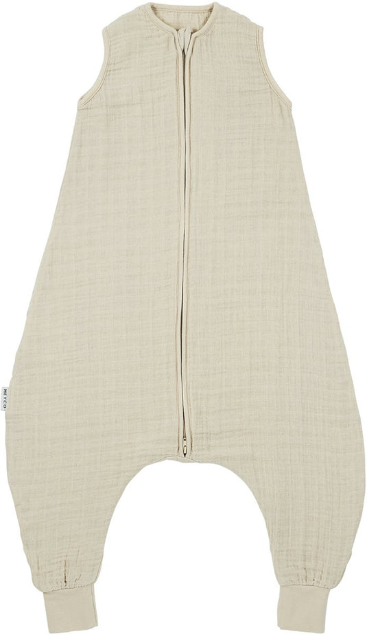 Meyco baby uni zomer slaapoverall jumper - 92 cm - pre-washed hydrofiel - soft sand