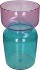 Hd collection vase two tone glass multi 21x21x35