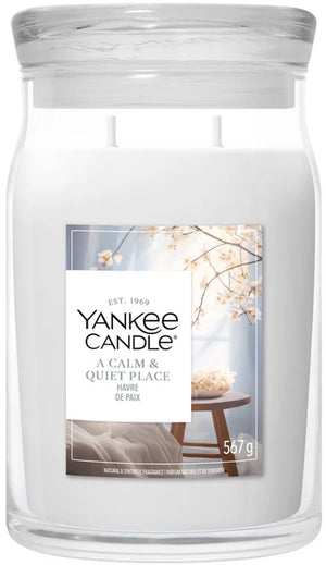Yankee candle - a calm quiet place large jar geurkaars - 90 branduren - twee lonten