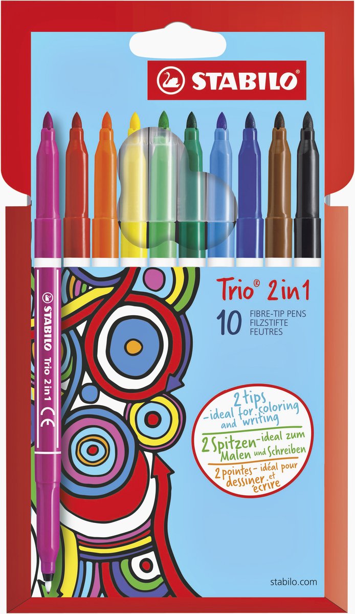 ギャラリービューアに画像をロードする, Stabilo trio 2in1 ergonomische kleurpotloden - 10dlg.
