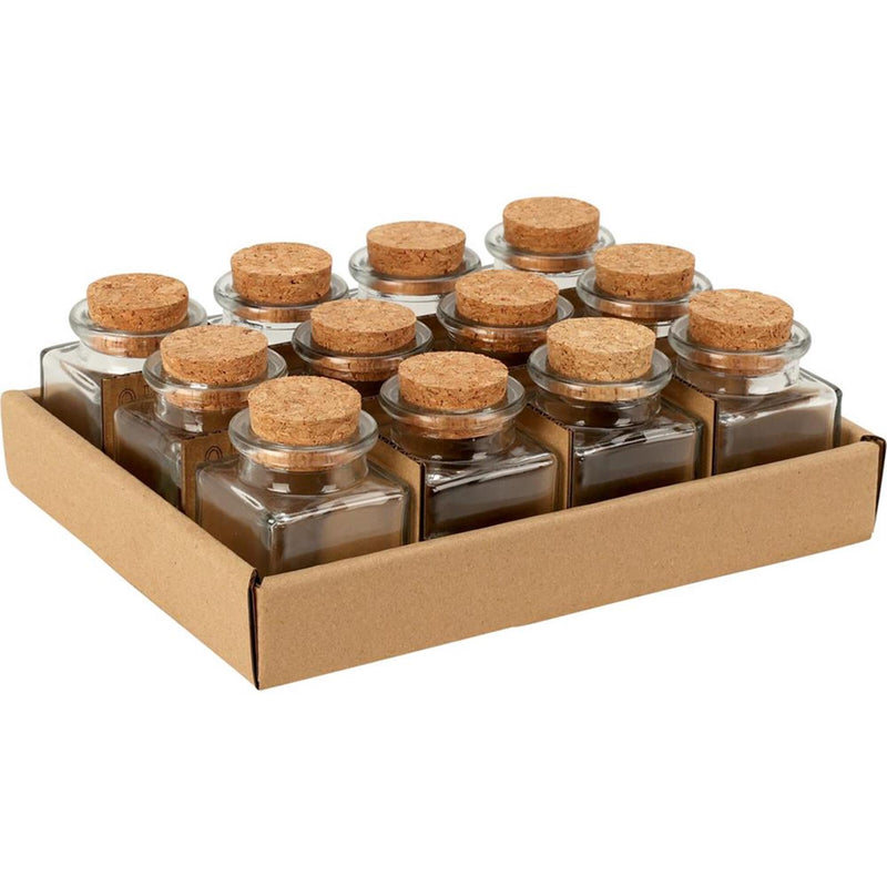 Cargue la imagen en el visor de la galería, Excellent houseware voorraadpot glas met kurk deksel 50ml
