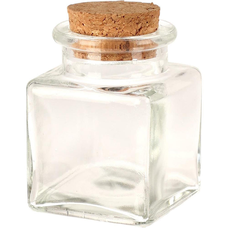 Cargue la imagen en el visor de la galería, Excellent houseware voorraadpot glas met kurk deksel 50ml
