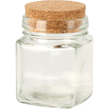 Excellent houseware voorraadpot glas met kurk deksel 160ml