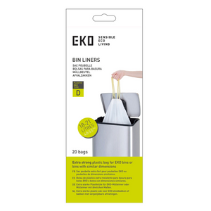 Eko afvalzakken type d | 18 - 21 liter | rol 20 stuks