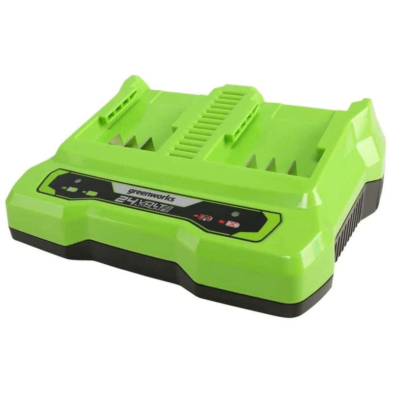 Load image into Gallery viewer, Greenworks Greenworks Acculader met dubbele poort 24 V 2 A

