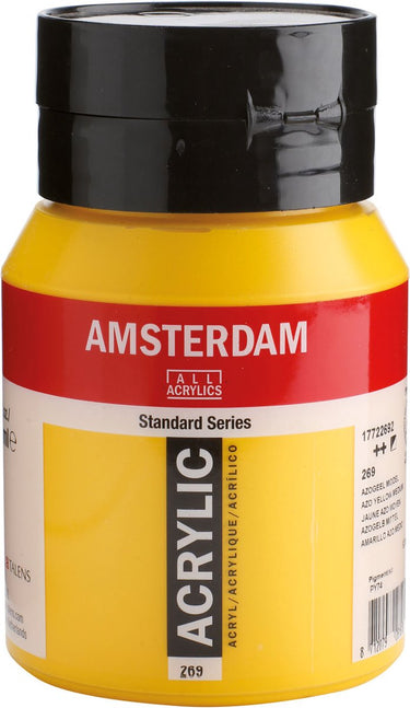 Amsterdam standard series acrylverf pot 500 ml azogeel middel 269